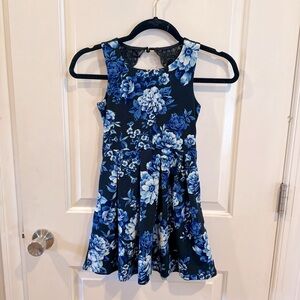 Speechless Kids Girls 7 Blue Floral Dress